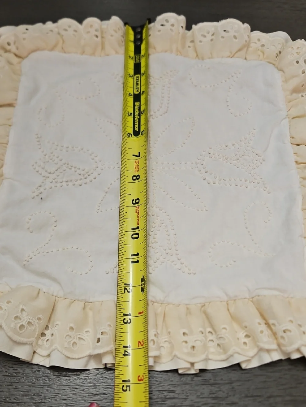Hand Sewn And Needlepoint Pillow Case 14.5